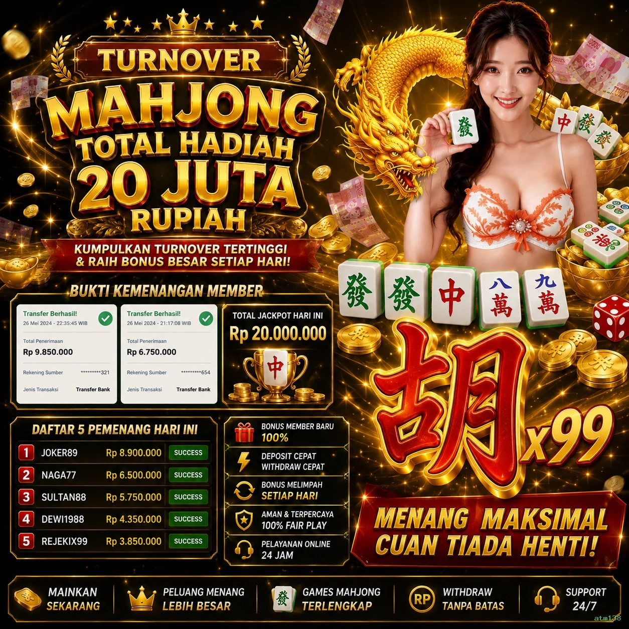 atm138 Bonus Menarik